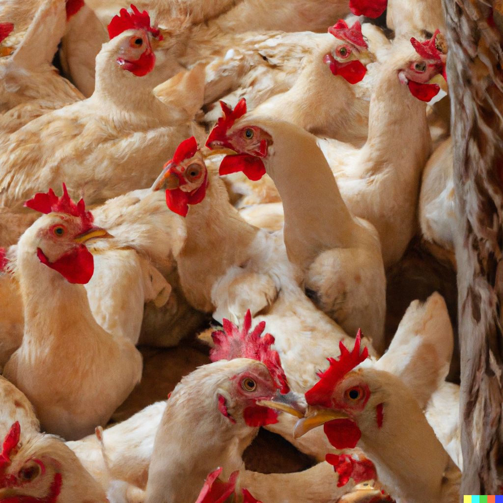 Influenza Aviar 2 gallinas con influenza aviar